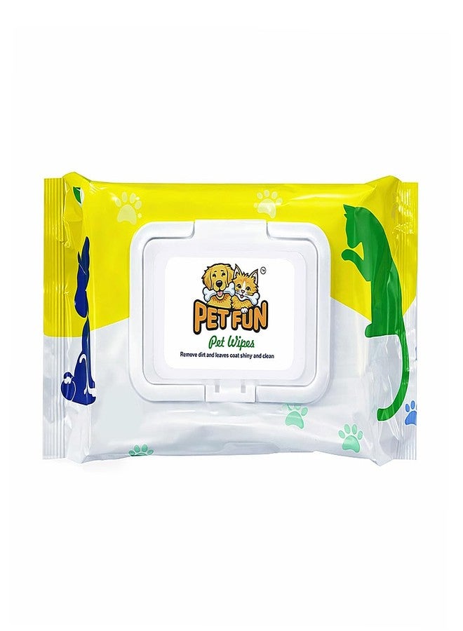 PET FUN مناديل بيت فن المبللة للكلاب والقطط | 100 منديل مبلل للعناية | خالية من الكحول، موصى بها من قبل الأطباء البيطريين | تنظيف جاف، تنظيف الكفوف والجسم | تزيل الأوساخ والروائح | مع خلاصة الصبار وزيت الأفوكادو (1) - Image 1